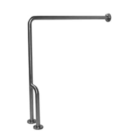 Ponte Giulio Ponte Giulio G55JCL38 90 degree Floor to Wall 30 x 33 in. Stainless Steel Grab Bar with Outrigger - Left G55JCL38